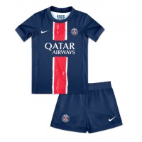 Camisa de Futebol Paris Saint-Germain Equipamento Principal Infantil 2024-25 Manga Curta (+ Calças curtas)